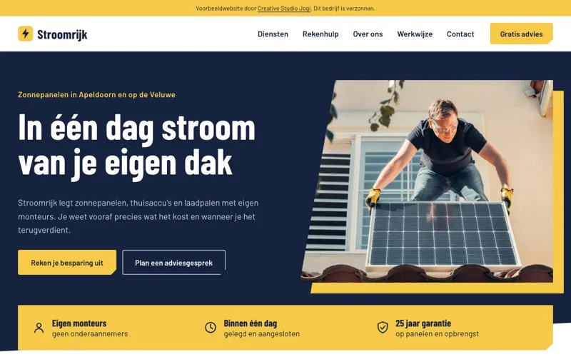 Homepage van Stroomrijk zonnepanelen