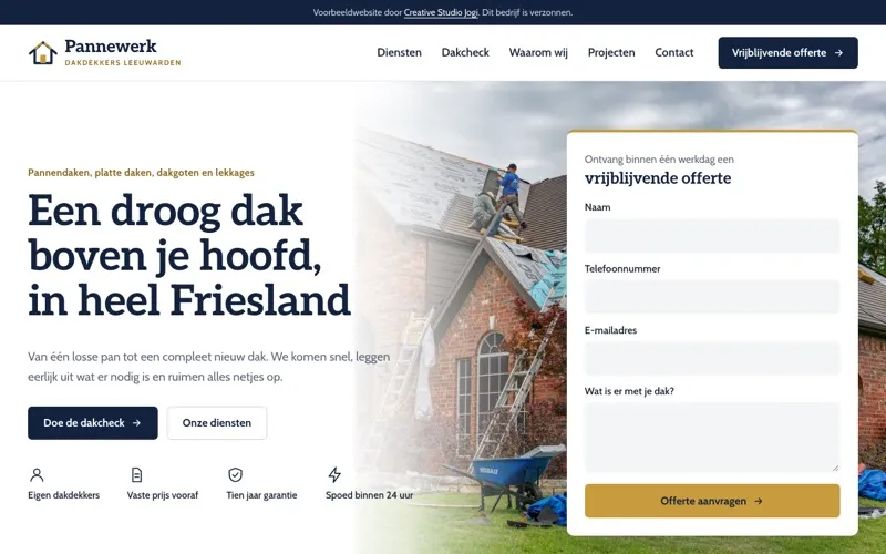 Homepage van Pannewerk