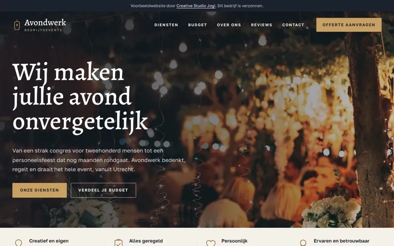 Homepage van Avondwerk