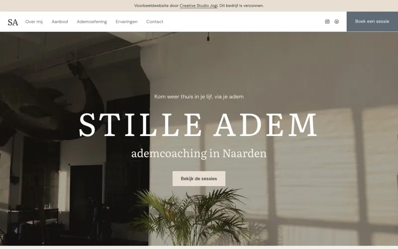 Homepage van Stille Adem