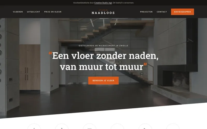 Homepage van Studio Naadloos
