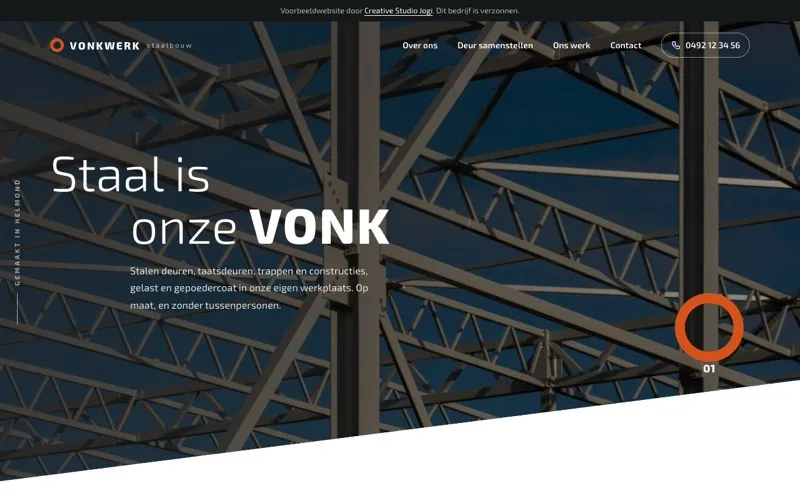Homepage van Vonkwerk