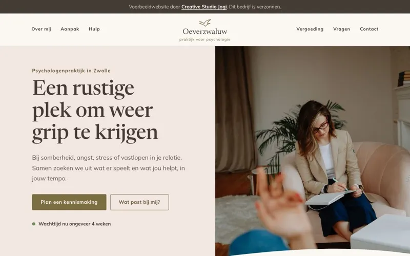Homepage van Praktijk Oeverzwaluw