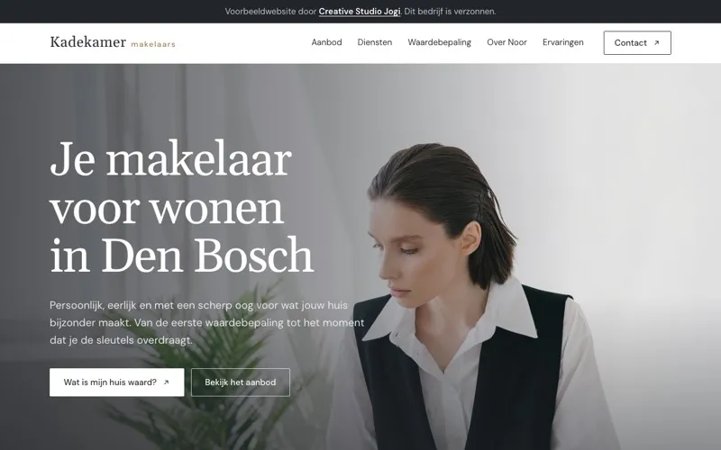 Homepage van Kadekamer makelaars